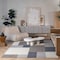 Homeroots 5' X 8' Gray And Blue Geometric Distressed Indoor Outdoor Area Rug 559060 - alternate 3