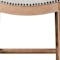 Homeroots 26" Beige and Natural Fabric and Solid Wood Backless Counter Height Bar Chair 632358 - alternate 2