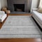 Homeroots 3' X 5' Silver Gray And Ivory Southwestern Washable Indoor Outdoor Area Rug 582854 - alternate 3