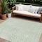 Homeroots 10' X 14' Mint Green And Ivory Geometric Washable Indoor Outdoor Area Rug 595096 - alternate 1