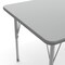 Flash Furniture Wren 72 in x 30 in Adjustable Height Activity Table, Thermal Laminate Top, Short Legs, Gray XU-A3072-REC-GRY-T-P-GG - alternate 2