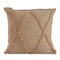 Homeroots Set of Two Tan Diamond Cotton Throw Pillow With Fringe, 2PK 554589 - alternate 3