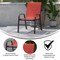 Flash Furniture Red Outdoor Stack Chair w Flex Material, 4PK 4-JJ-303C-RD-GG - alternate 2