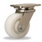 Hamilton Stainless Steel Workhorse Swivel Caster, 5" x 2" White Nylon Wheel, 1/2" Sealed Precision Ball Bearing S-WHS-5WNSB - alternate 1