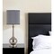 Homeroots 25" Nickel Metal Round Table Lamp With Gray Cone Shade 524684 - alternate 1
