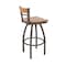 Holland Bar Stool Co Revelle 30in Swivel Bar Stool with Bronze Finish, Medium Back and Medium Maple Seat 881 - alternate 2