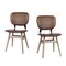 Homeroots Set of Two Brown Leather And Solid Wood Open Back Dining Side Chairs 605661 - alternate 2