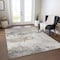 Homeroots 5' X 8' Ivory And Gray Abstract Washable Indoor Outdoor Area Rug 617735 - alternate 2
