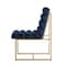 Homeroots Set of Two Tufted Navy Blue And Gold Upholstered Velvet Dining Side Chairs 545050 - alternate 2