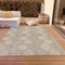 Homeroots 9' X 12' Taupe Beige And Khaki Floral Medallion Washable Indoor Outdoor Area Rug  614639 - alternate 2