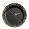 Smarty Had A Party 10" Black with Gold Vintage Rim Round Disposable Plastic Dinner Plates (120 Plates), 120PK 860BG-CASE - alternate 4