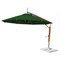 Bambrella 10' Round Bamboo Cantilever Umbrella with Forest Green Canopy and 297lb Granite Base System 3.0m R-SW-S-FG-BS - alternate 1