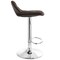 Elama 2 Piece Adjustable Faux Leather Bar Stool in Dark Brown with Chrome Base ELM-718-BRWN - alternate 2