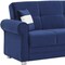 Homeroots 89" Blue Microfiber Convertible Futon Sleeper Sofa And Toss Pillows With Storage 607154 - alternate 2