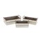 Homeroots Set of Three Off White Solid Wood And Metal Crate, 3PK 487715 - alternate 2