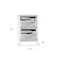 Homeroots 12.5" X 16" X 25" White Blue Portable 2 Drawers 364165 - alternate 3