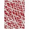 Homeroots 3' X 5' Red And White Abstract Washable Indoor Outdoor Area Rug 559319 - alternate 2