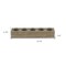 Homeroots Set of Six Brown Solid Wood And Glass Additional Accessory, 6PK 487947 - alternate 2