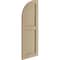 Ekena Millwork Knotty Pine 2 Equal Flat Panel w/Quarter Round Arch Top Faux Wood Shutters, 12W x 40H, PR SHUFPQ12X40KPPR - alternate 2