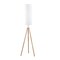 Homeroots 58" Natural Wood Look Tripod Floor Lamp With White Shade 523888 - alternate 1