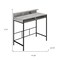 Homeroots 47" Gray and Black Wood and Metal Computer Desk 489895 - alternate 4