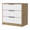 Homeroots 28" White and Natural Three Drawer Dresser 544003 - alternate 2