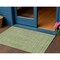Homeroots 3' X 5' Green Ivory And Gray Striped Washable Indoor Outdoor Area Rug 597379 - alternate 1