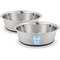 Petmaker Set of 2 Stainless Steel Dog Bowls 64oz Double Wall Insulated Non Slip Metal for Medium-Large Pets PET6428 - alternate 3