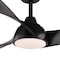 Vaxcel Crest Hill, 56 in, Black Ceiling Fan, Black Blades, LED, Remote, DC Motor F0145 - alternate 2