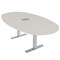 Skutchi Designs 6 Person Conference Table With Power Unit | 7' Boval Table | Harmony Series HAR-BOVL-48X84-T-K458-ESIL - alternate 1