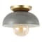 Jonathan Y Paulina 8.5" 1-Light Classic Industrial Iron LED Flush Mount, Gray/Gold Painting JYL1327C - alternate 2