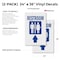 Signmission Restroom With Up Arrow, Vinyl Decals Only 24 Inch x 36 Inch, Vinyl Decal, 2PK DSB-2436-2PACK-Restroom With Up Arrow - alternate 2