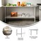 Flash Furniture Reese 24x72 Portable Work Table, Stainless Steel Top Shelf and Adjstbl Glvnzd Steel Undershelf NH-WT-2472-GG - alternate 3