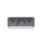 Homeroots 71in Dark Gray Wood Carved Abstract Sideboard With Three Doors 722662 - alternate 2