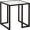 Homeroots 22" Black And Clear Glass And Steel Square End Table 543847 - alternate 2