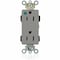 Leviton Straight Blade Receptacle, 5-15R, 15 A, 125V AC, Flush Mount, Self-Grounded M1626-HGG - alternate 1