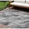 Homeroots 9' X 12' Gray Charcoal And Ivory Abstract Washable Indoor Outdoor Area Rug 582996 - alternate 1