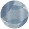 Homeroots 8' Blue And Ivory Round Geometric Washable Indoor Outdoor Area Rug 597615 - alternate 3