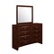 Homeroots 54" Cherry Solid Wood Eight Drawer Double Dresser 384021 - alternate 3