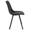 Leisuremod Markley Modern Leather Dining Chair with Metal Legs, Charcoal Black MC18BL - alternate 2