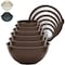 Bakkenmaster Bakken Master 12 Piece Plastic Nesting Bowls with Lids, Mixing Bowls Set includes 6 Prep Bowls BKMX12BR22 - alternate 1