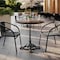 Flash Furniture 31.25" RND Outdoor Tabletop, Dark Brown, Seamless Surface Technology, 22.75x22.75 Black Bistro Base ST-RD31-WBR-SDAT2222-GG - alternate 2