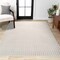Jonathan Y Sofia High-Low MidCentury Modern Arch Stripe Two-Tone Ivory/Cream 8 ft. x 10 ft. Area Rug SCN109A-8 - alternate 2
