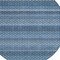 Homeroots 8' Denim Blue And Sky Blue Round Striped Washable Indoor Outdoor Area Rug 610584 - alternate 4