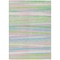 Homeroots 3' X 5' Mint Green Pink And Blue Striped Washable Indoor Outdoor Area Rug 597337 - alternate 2