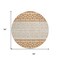 Homeroots 8' Orange Beige And Ivory Round Geometric Washable Indoor Outdoor Area Rug 613863 - alternate 2