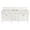 James Martin Vanities Vanity, without top, Bright White, 71.8 in W x 22.9 in D,  655-V72-M-BW - alternate 1