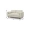 Homeroots 72" Cream Fabric Sofa With Brown Legs 640996 - alternate 2
