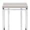 Homeroots 24" Chrome And Natural Oak Manufactured Wood And Metal Square End Table 486390 - alternate 3