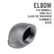 B & K STZ Industries 2 in. FIP each X 2 in. D FIP Black Malleable Iron 90 Degree Elbow 310UE90-2 - alternate 3